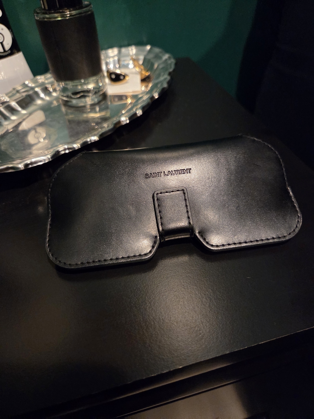 Saint Laurent Black Sunglasses with Leather Case - Picture 7 of 7
